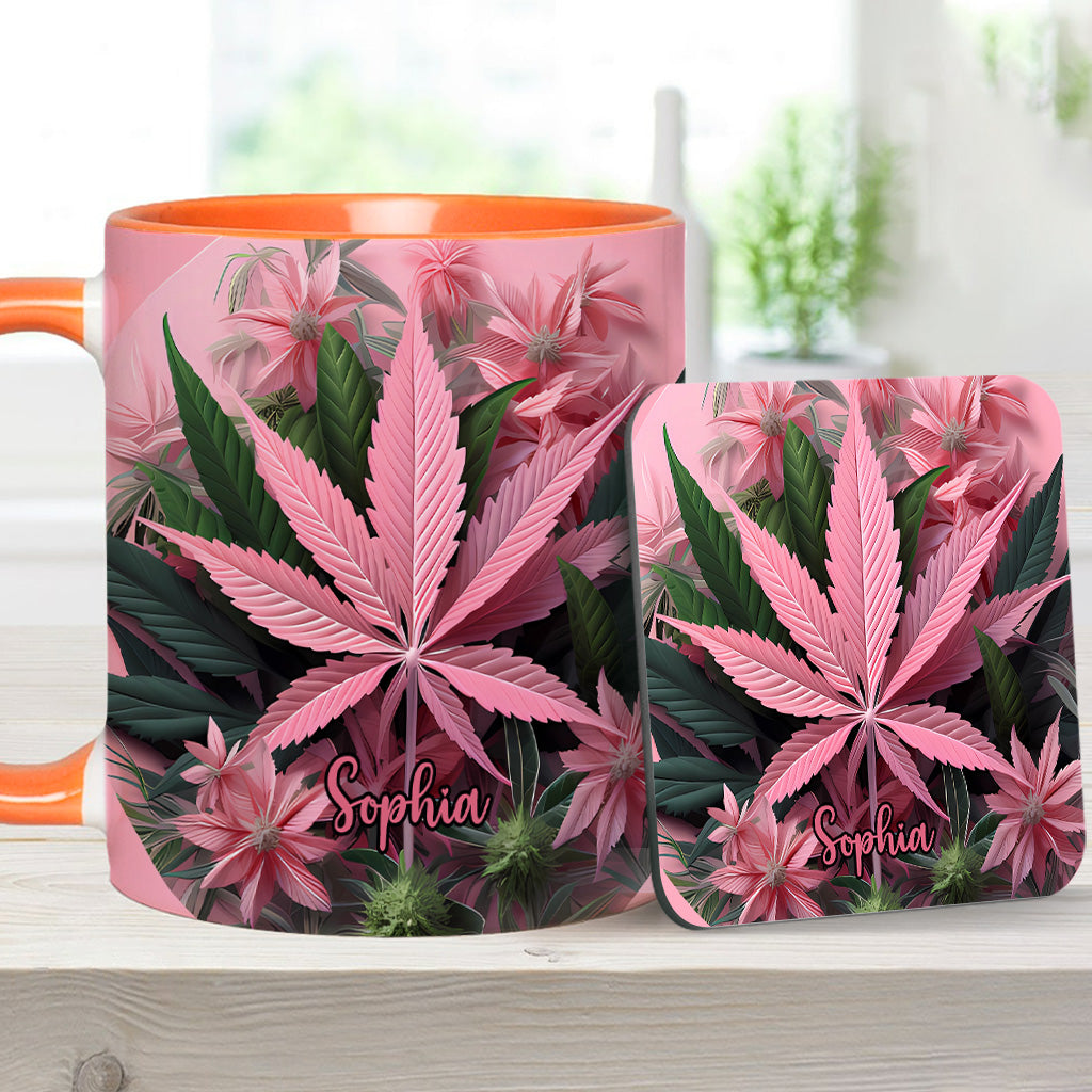 Pink Stoner Chick – Personalisierter Weed-Akzentbecher