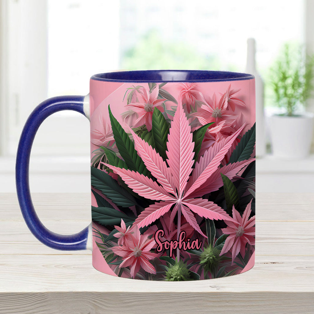 Pink Stoner Chick – Personalisierter Weed-Akzentbecher