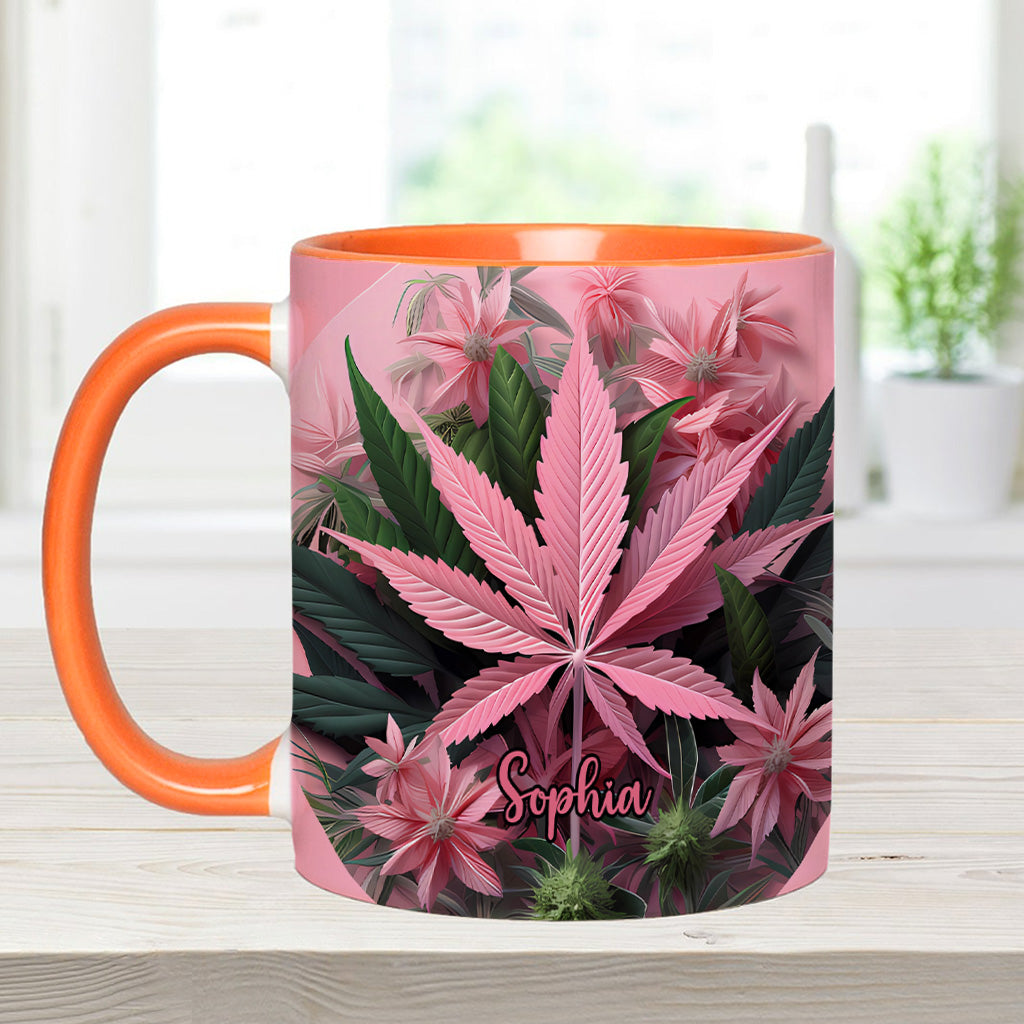 Pink Stoner Chick – Personalisierter Weed-Akzentbecher