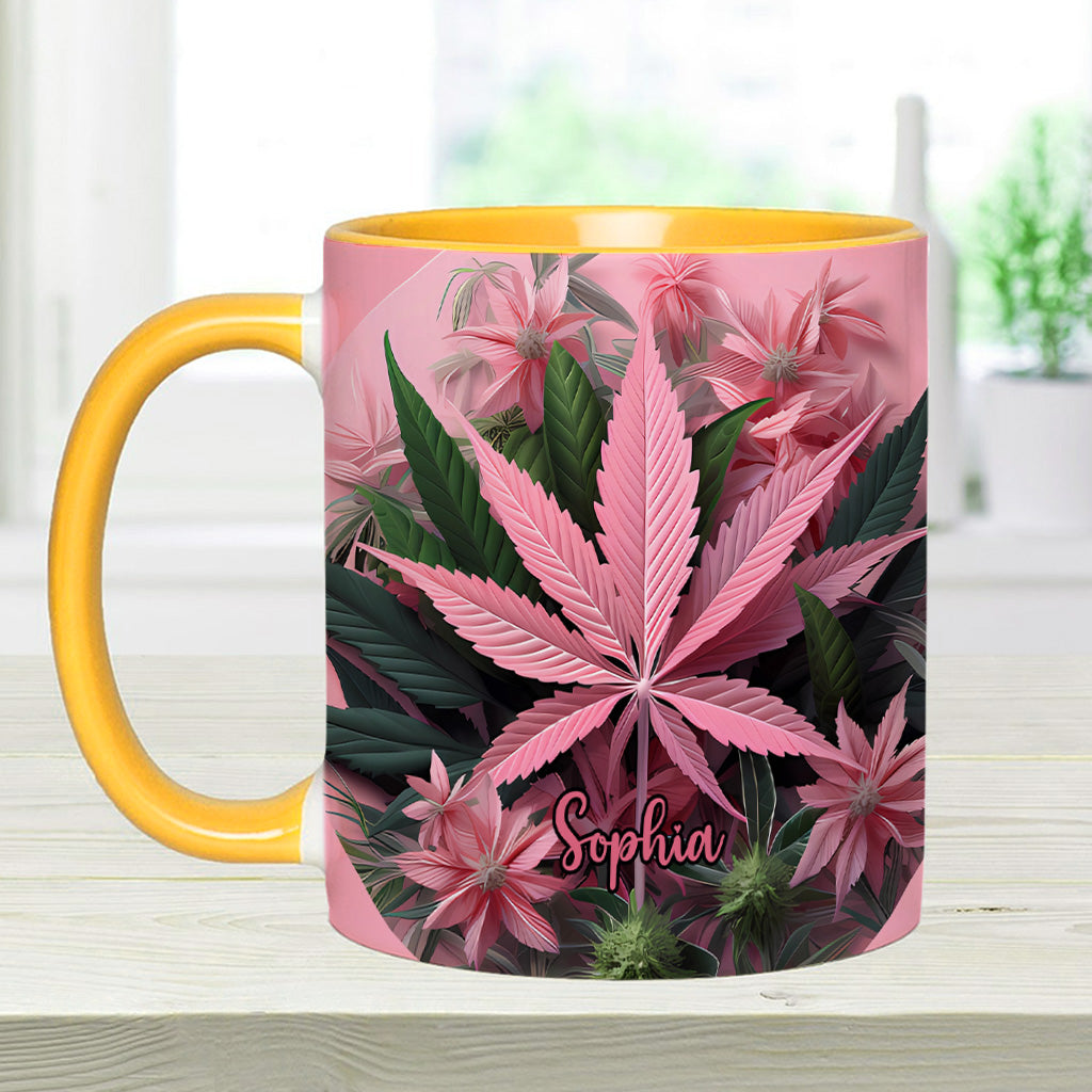 Pink Stoner Chick – Personalisierter Weed-Akzentbecher