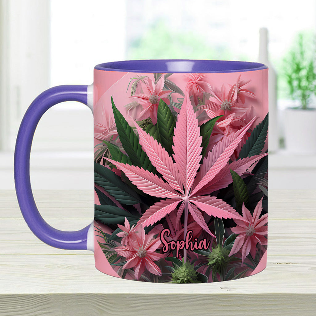 Pink Stoner Chick – Personalisierter Weed-Akzentbecher