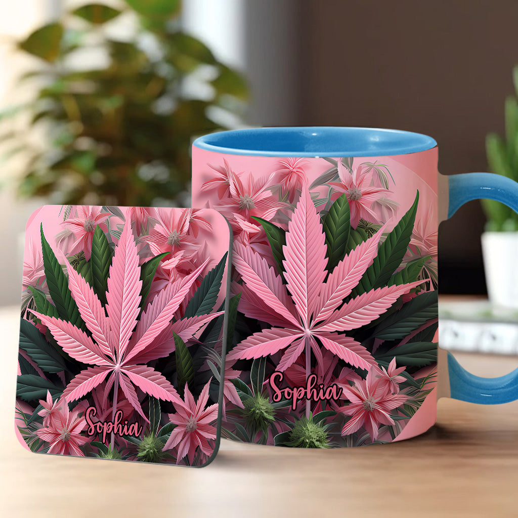 Pink Stoner Chick – Personalisierter Weed-Akzentbecher