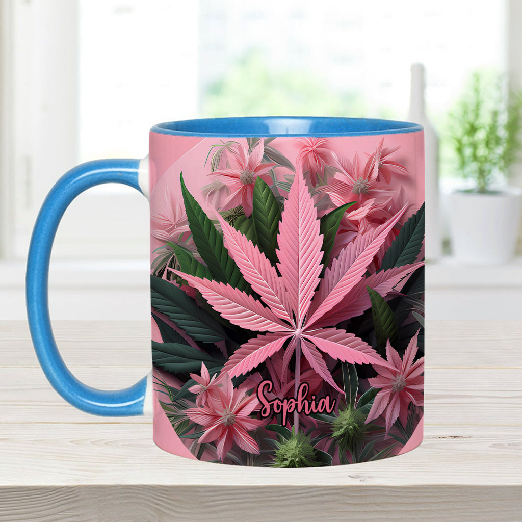 Pink Stoner Chick – Personalisierter Weed-Akzentbecher