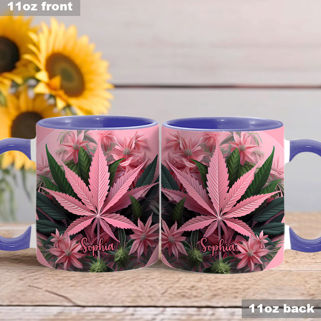 Pink Stoner Chick – Personalisierter Weed-Akzentbecher