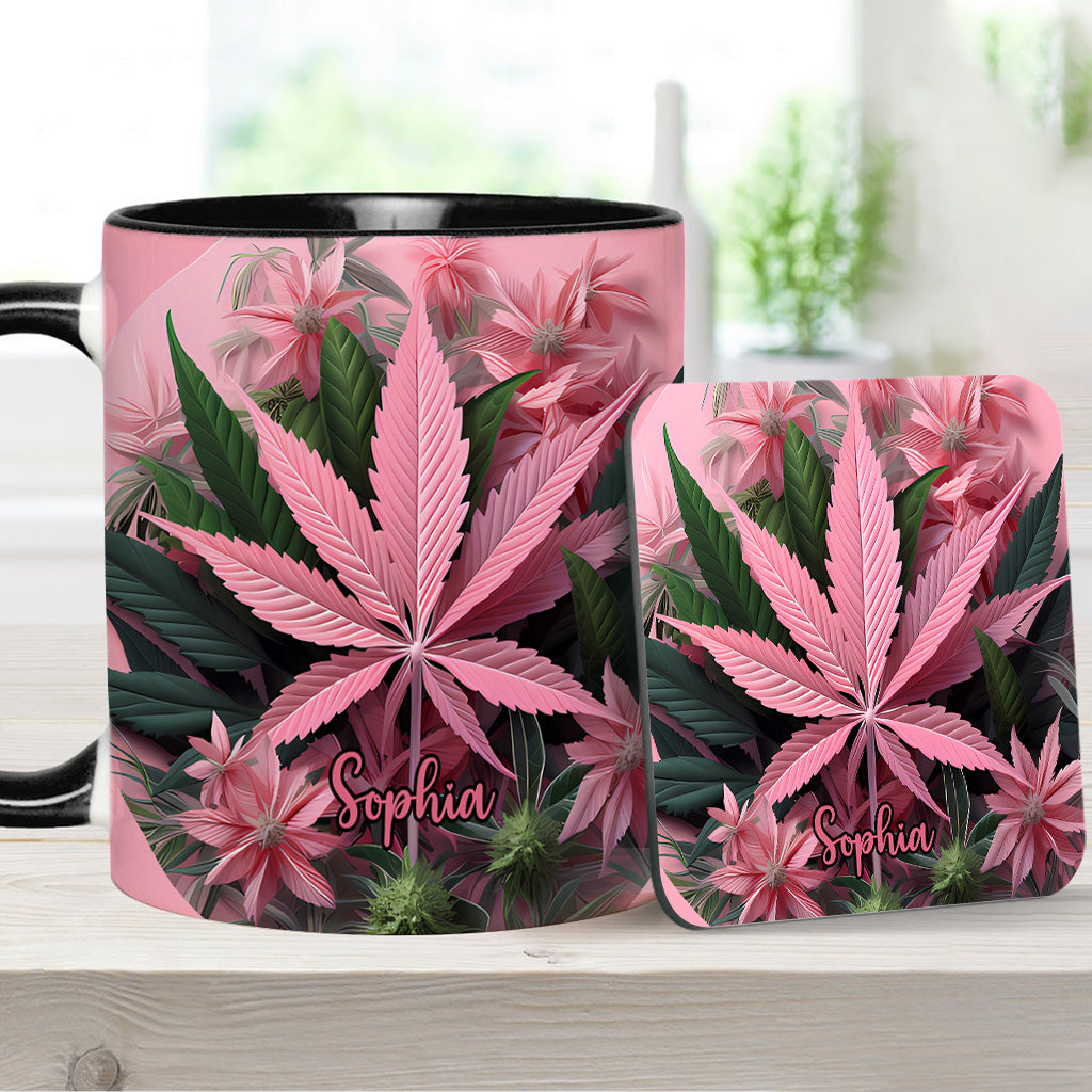 Pink Stoner Chick – Personalisierter Weed-Akzentbecher