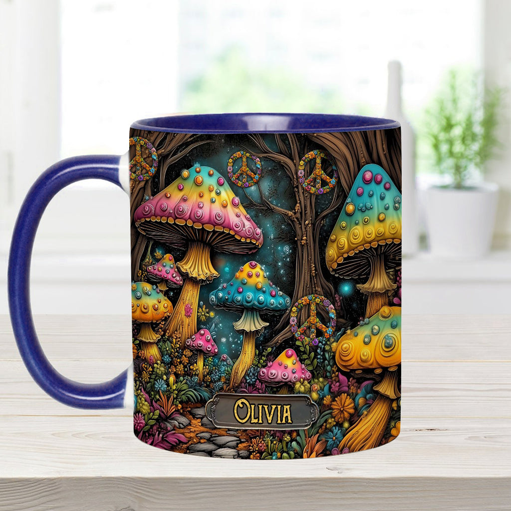Magic Mushroom - Personalized Hippie Accent Mug