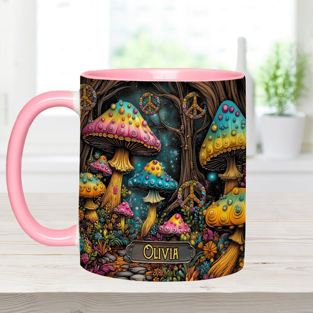 Magic Mushroom - Personalized Hippie Accent Mug