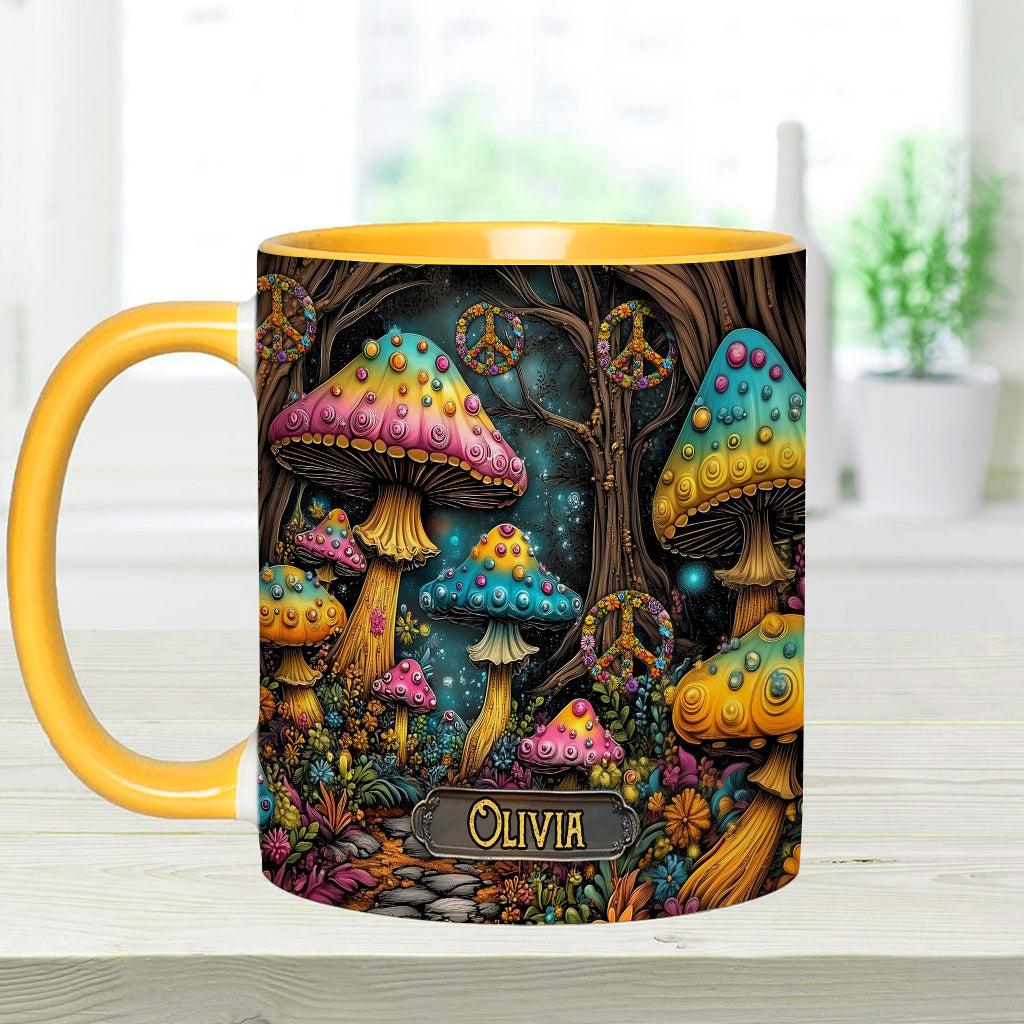 Magic Mushroom - Personalized Hippie Accent Mug