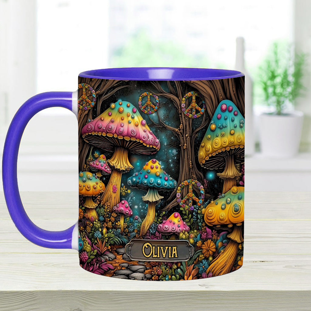 Magic Mushroom - Personalized Hippie Accent Mug