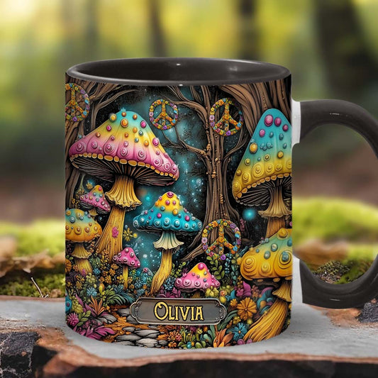 Magic Mushroom - Personalized Hippie Accent Mug