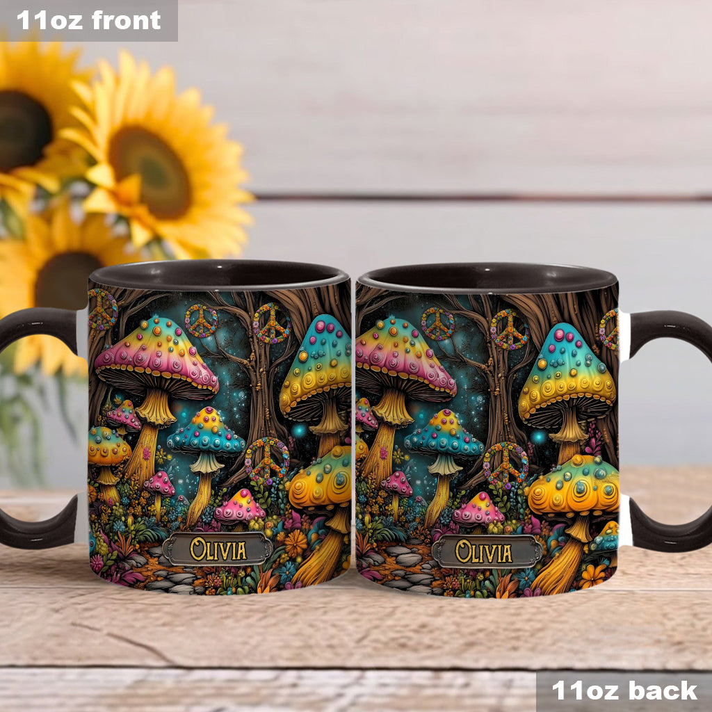 Magic Mushroom - Personalized Hippie Accent Mug