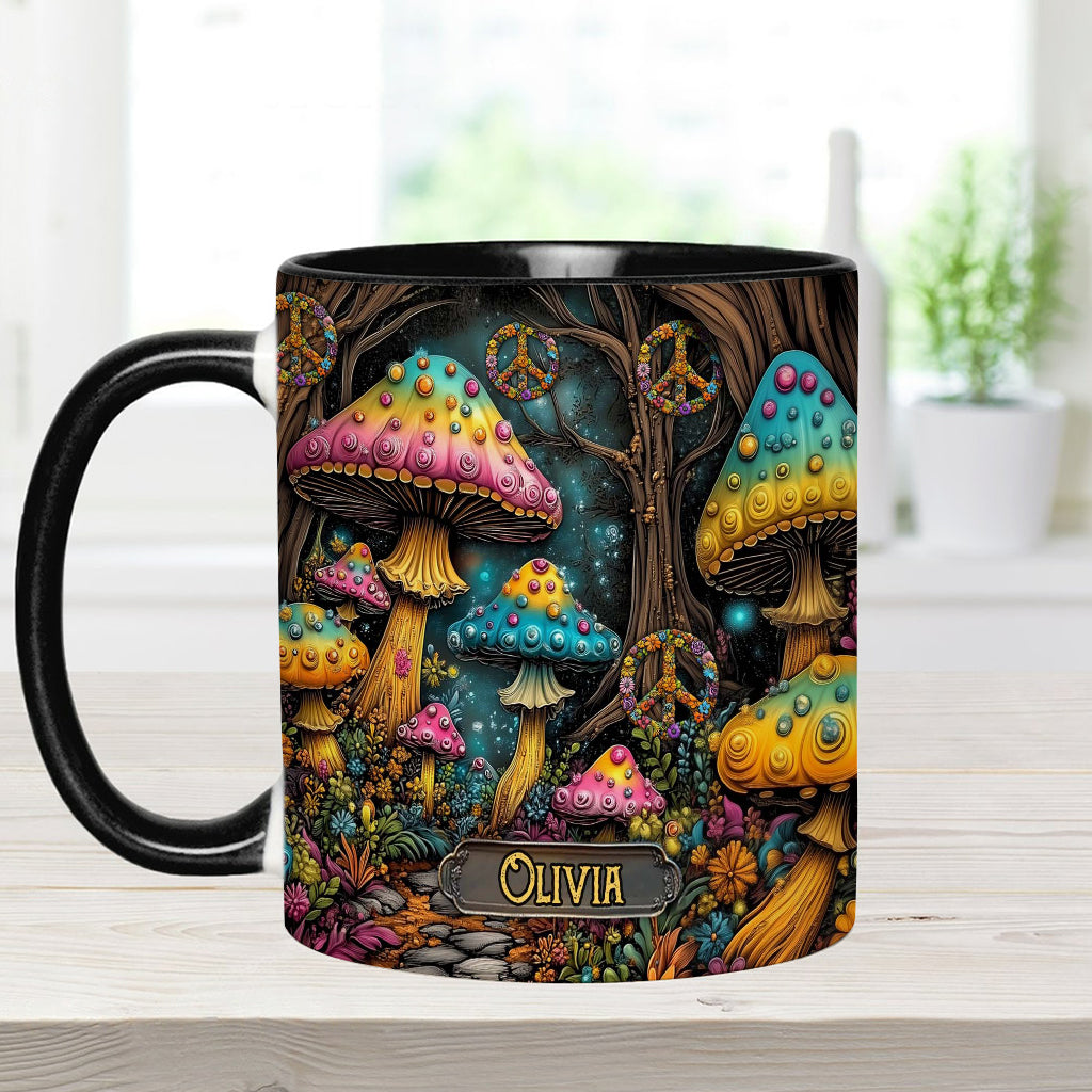 Magic Mushroom - Personalized Hippie Accent Mug