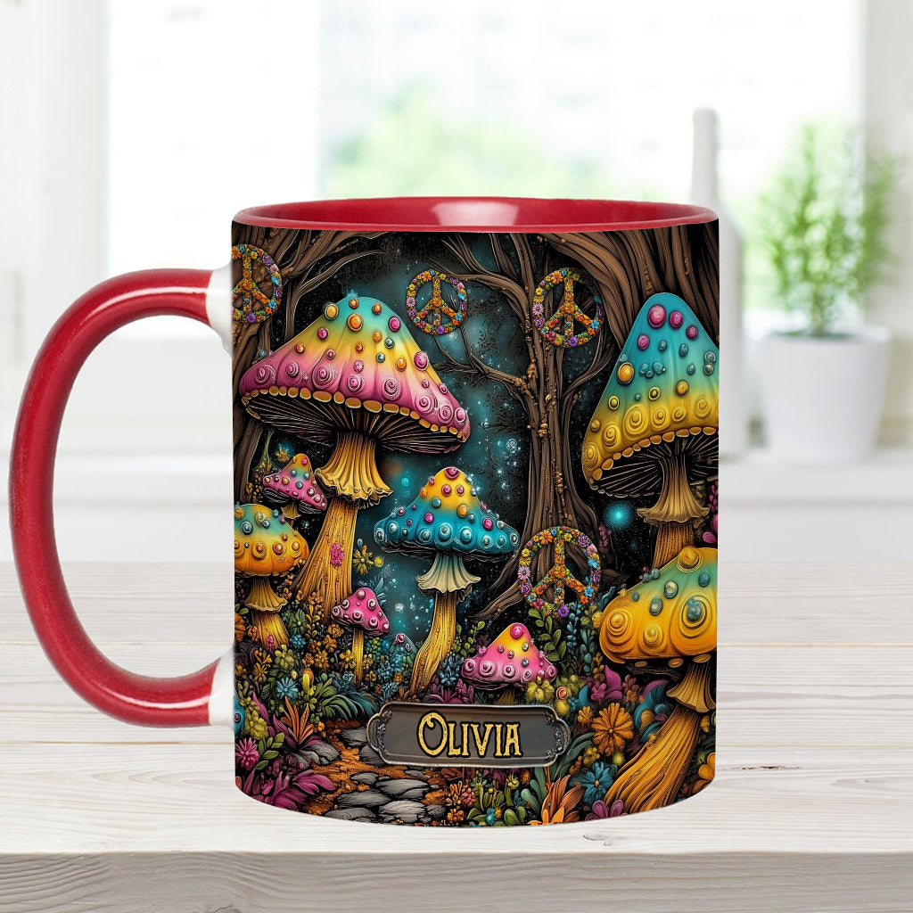 Magic Mushroom - Personalized Hippie Accent Mug