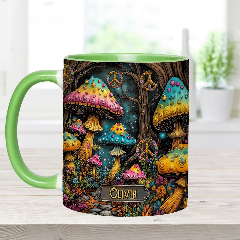 Magic Mushroom - Personalized Hippie Accent Mug