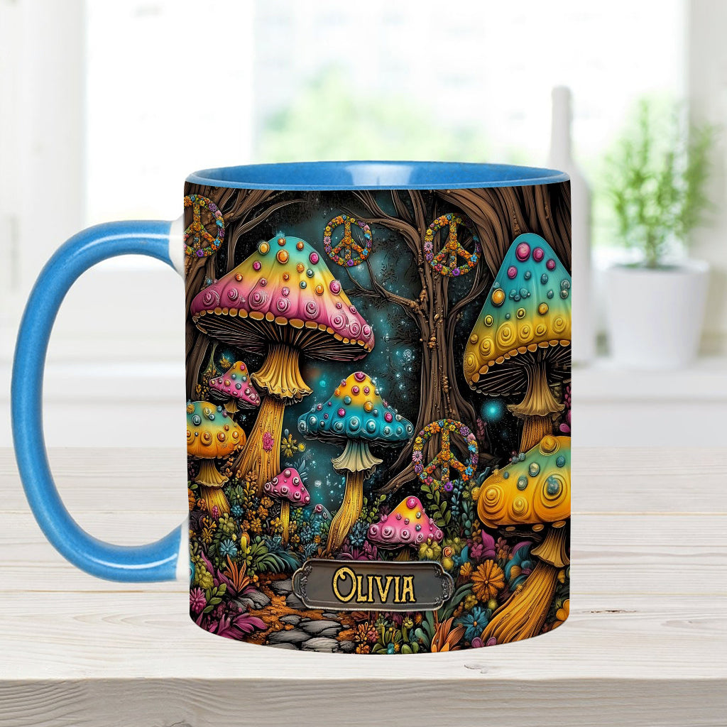 Magic Mushroom - Personalized Hippie Accent Mug