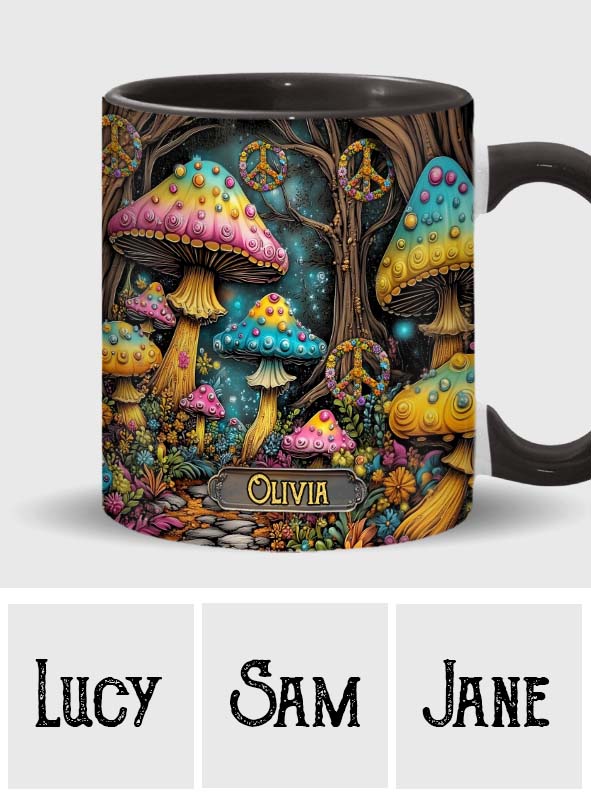 Magic Mushroom - Personalized Hippie Accent Mug
