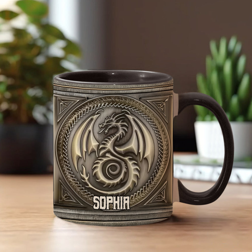 Majestätischer Drache – Personalisierte Tasse mit Drachenmotiv