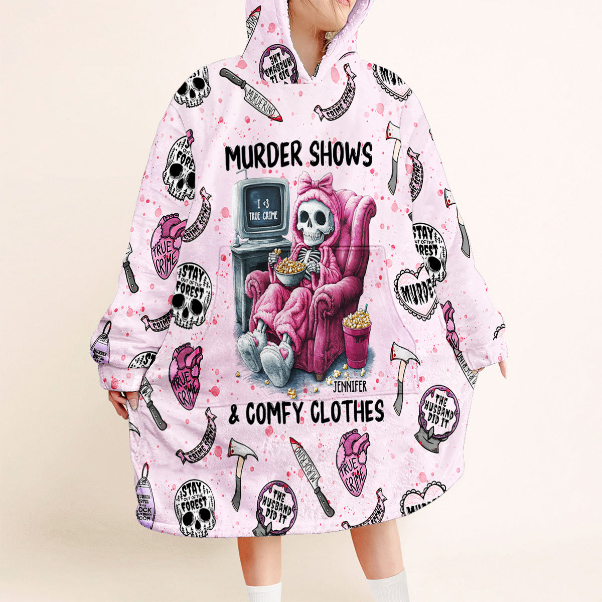 Murder Shows & Comfy Clothes - Personalized Blanket Hoodie