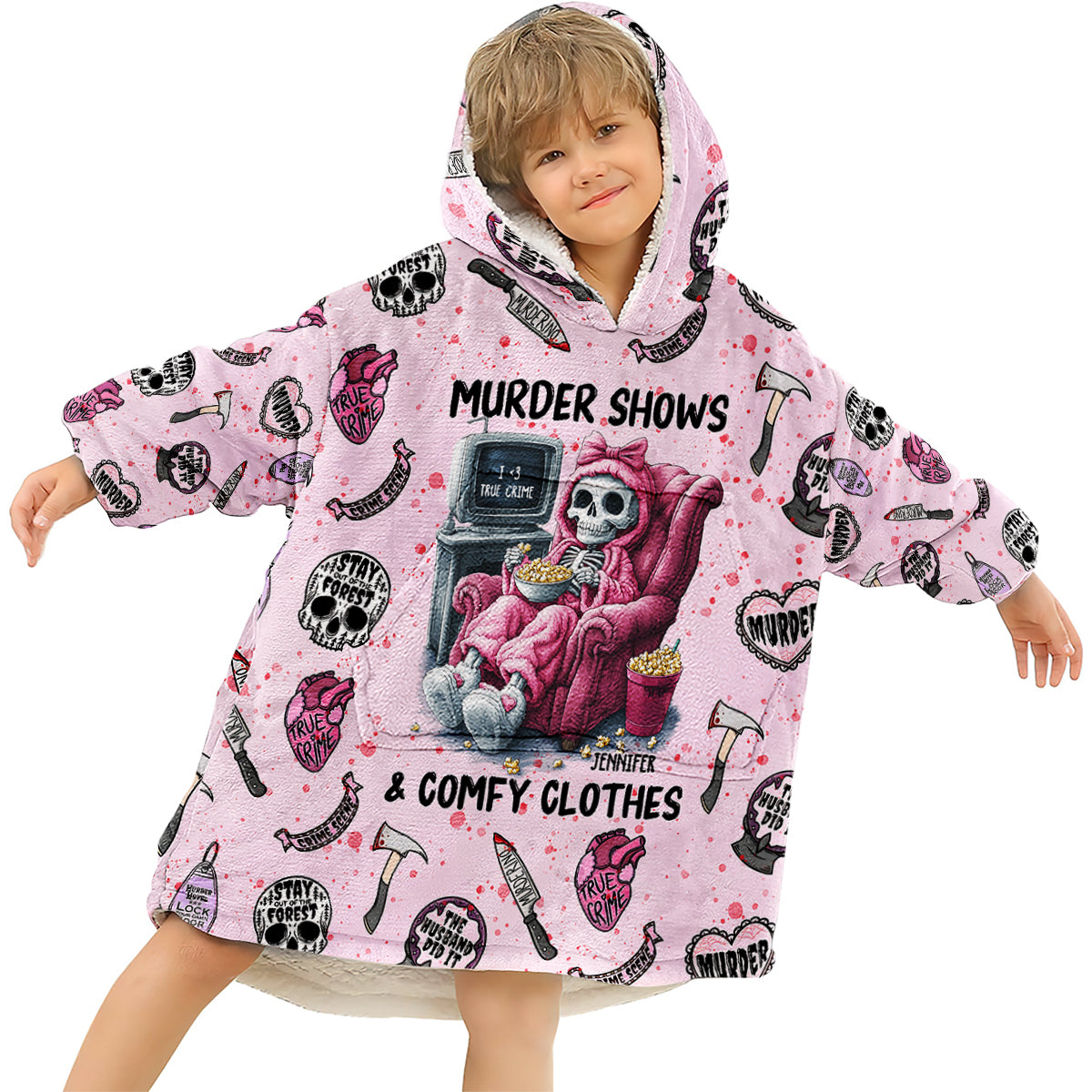 Murder Shows & Comfy Clothes - Personalized Blanket Hoodie