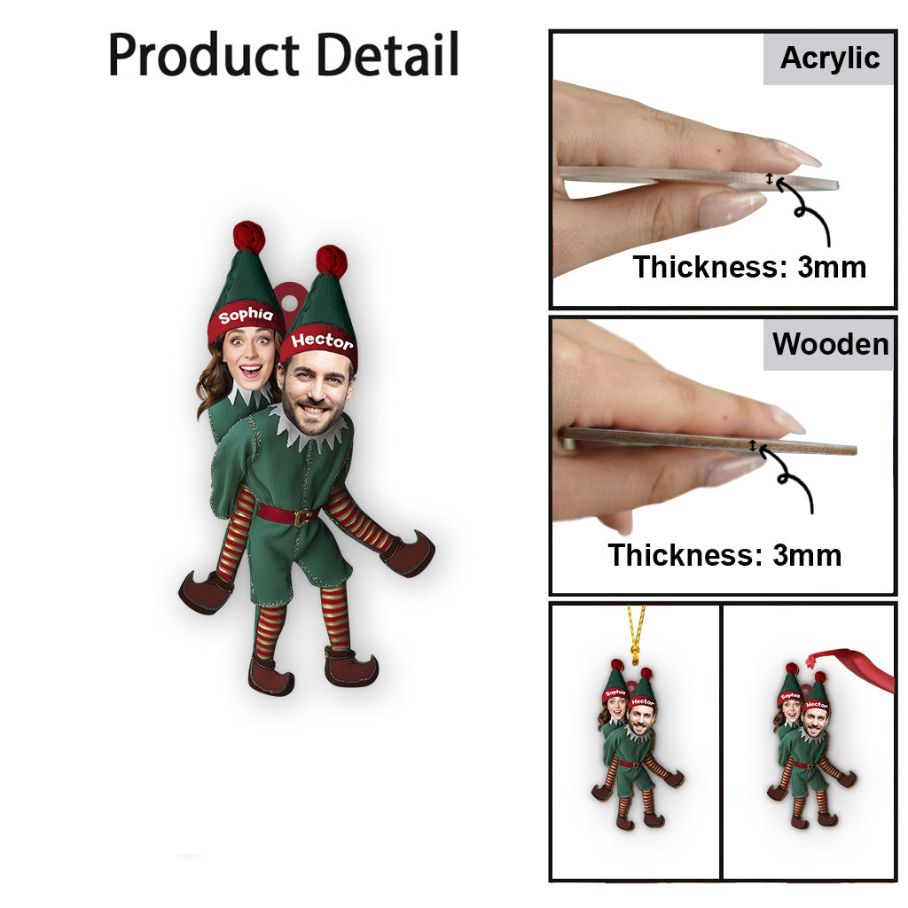 Elf Couple - Personalized Couple Ornament