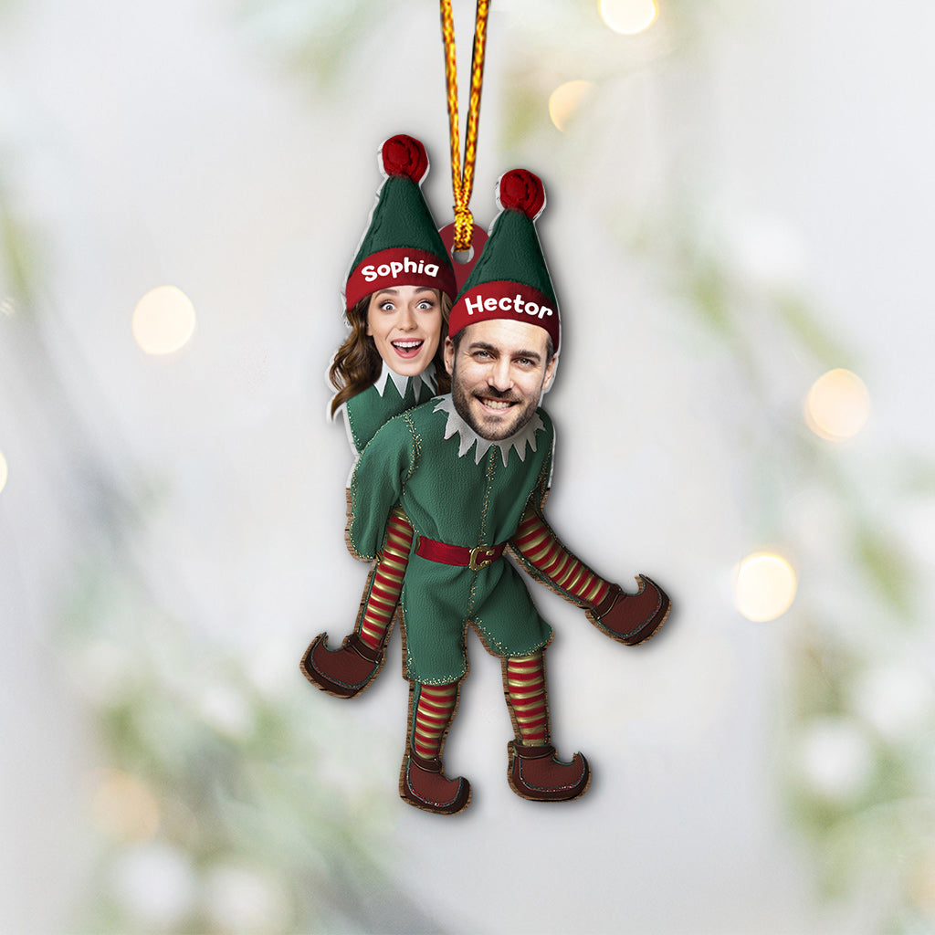 Elf Couple - Personalized Couple Ornament