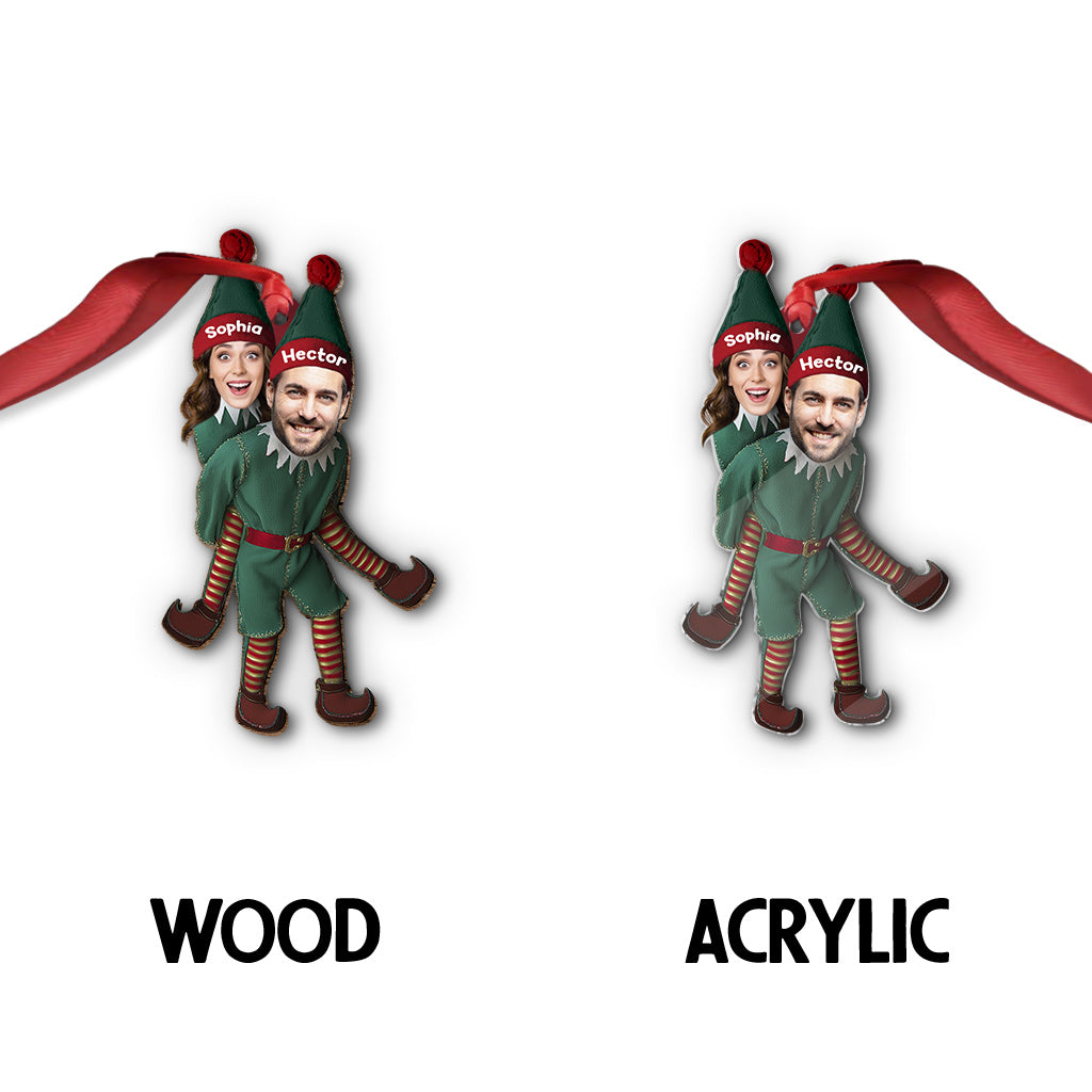 Elf Couple - Personalized Couple Ornament
