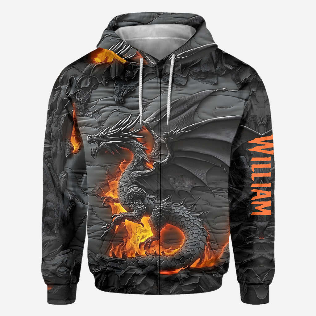 T-shirt personnalisé Dragon de Feu - Motif Dragon intégral