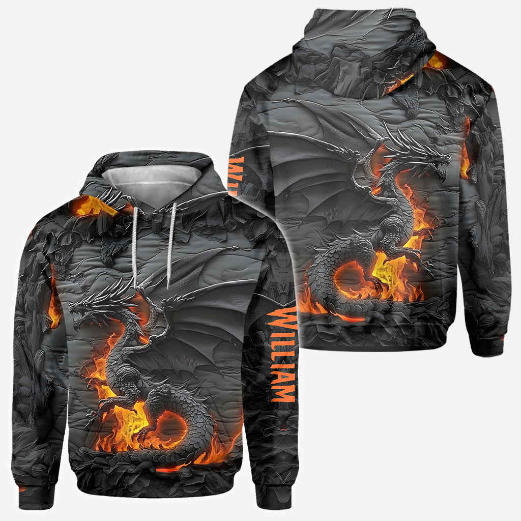 T-shirt personnalisé Dragon de Feu - Motif Dragon intégral
