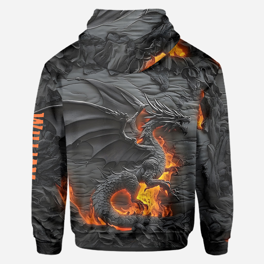 T-shirt personnalisé Dragon de Feu - Motif Dragon intégral