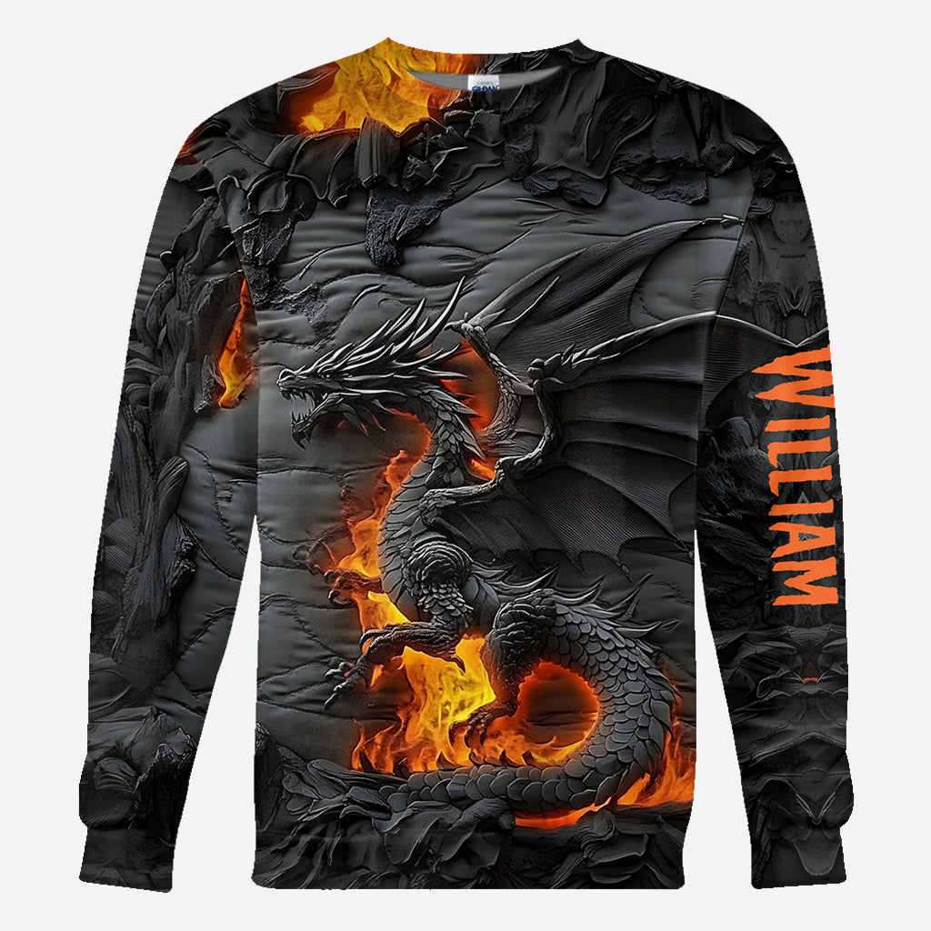 T-shirt personnalisé Dragon de Feu - Motif Dragon intégral