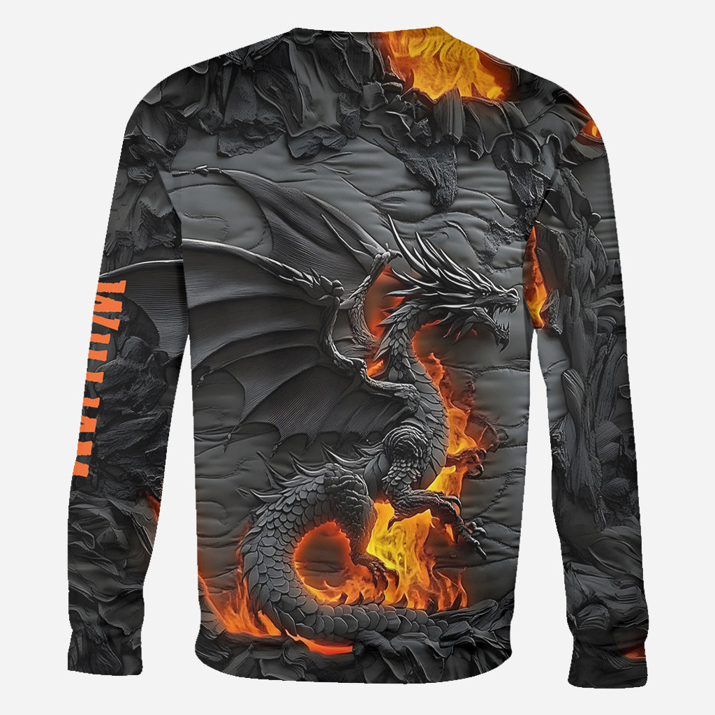 T-shirt personnalisé Dragon de Feu - Motif Dragon intégral