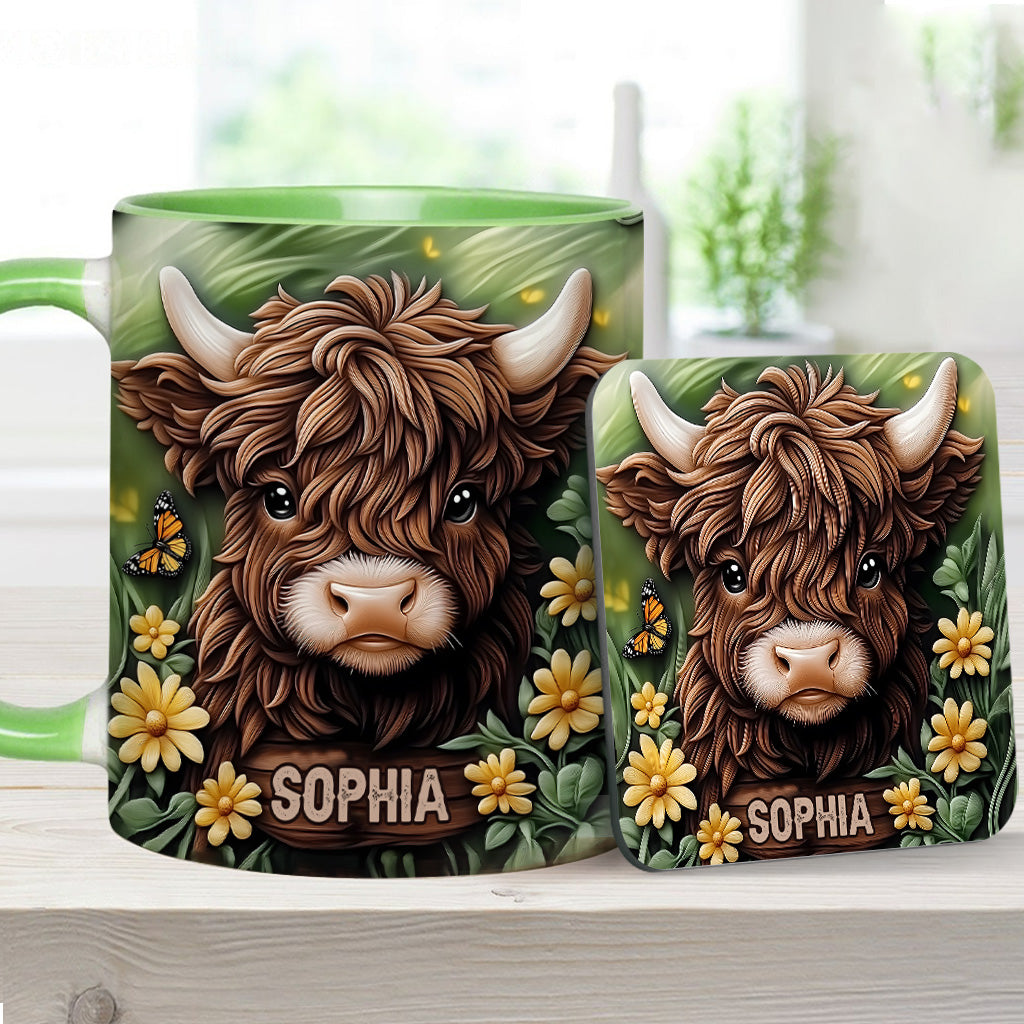Mug personnalisé « Bébé vache des Highlands »