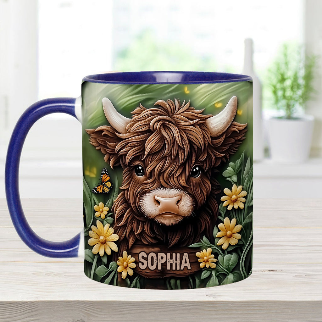 Mug personnalisé « Bébé vache des Highlands »