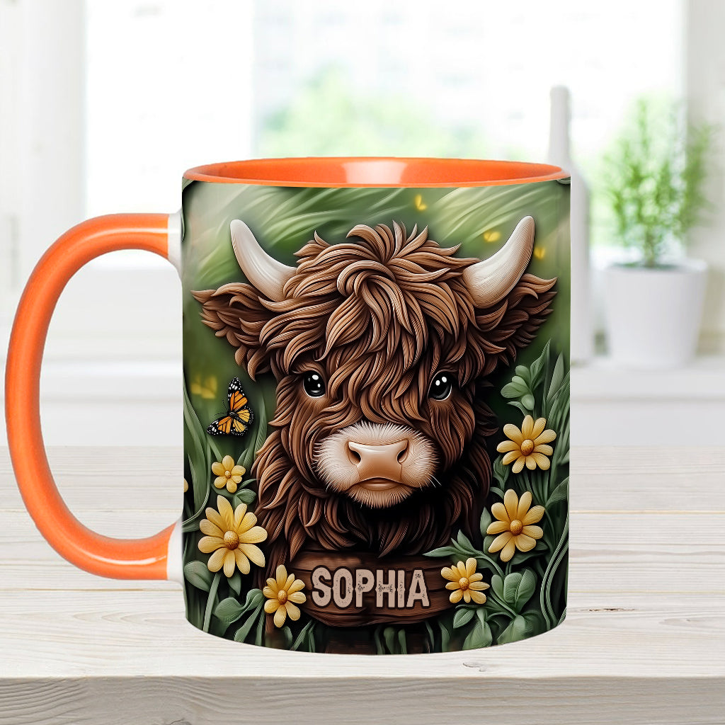 Mug personnalisé « Bébé vache des Highlands »