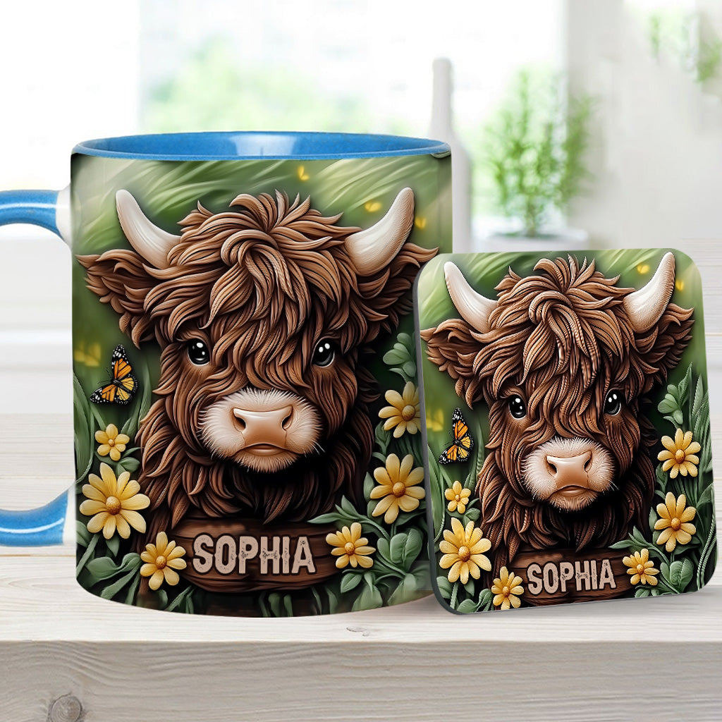 Mug personnalisé « Bébé vache des Highlands »