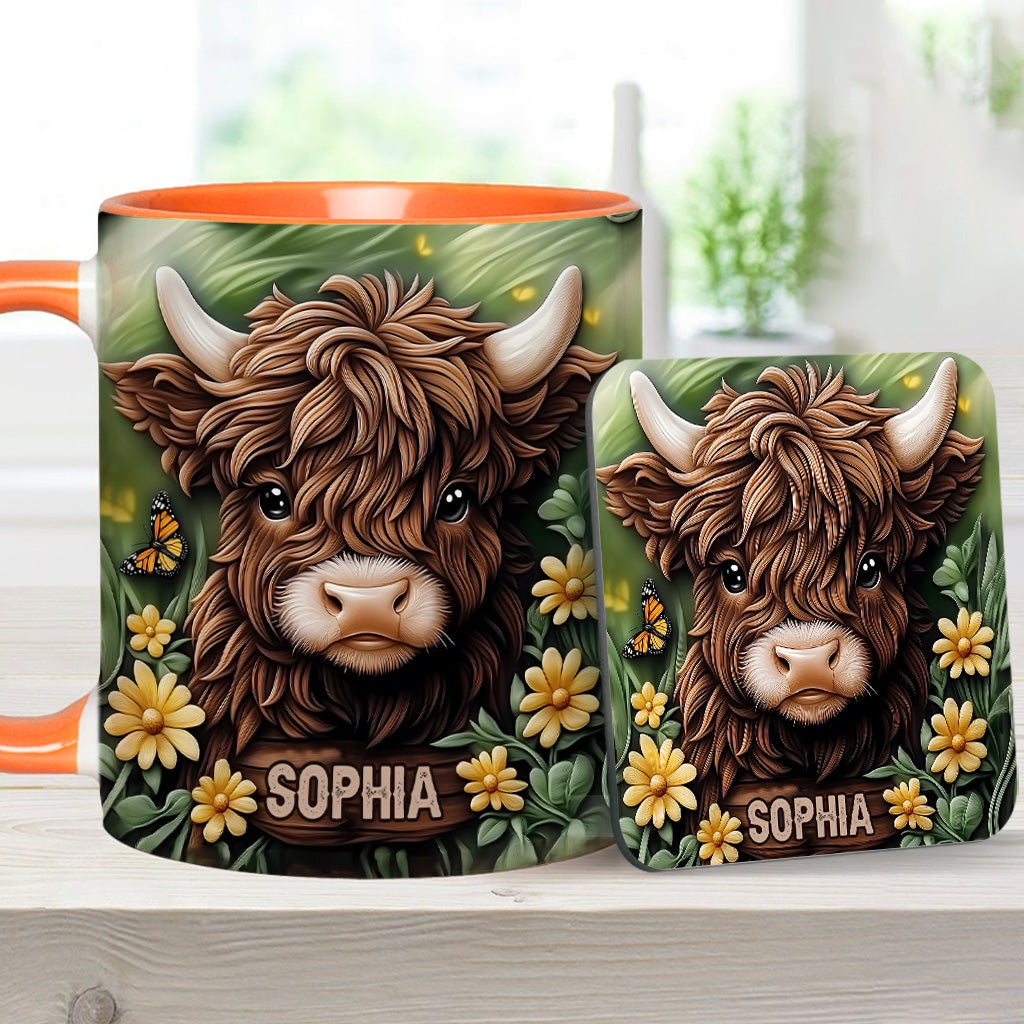 Mug personnalisé « Bébé vache des Highlands »