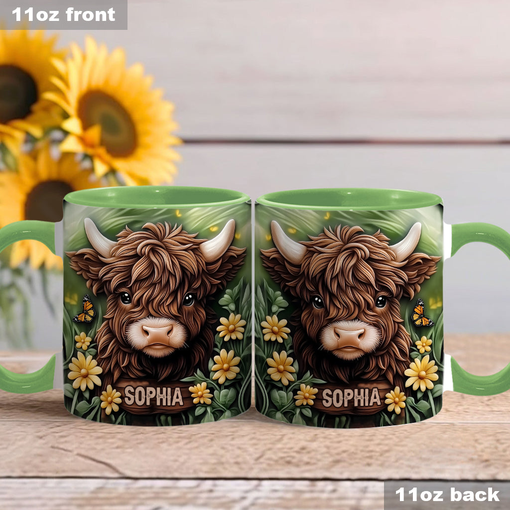 Mug personnalisé « Bébé vache des Highlands »