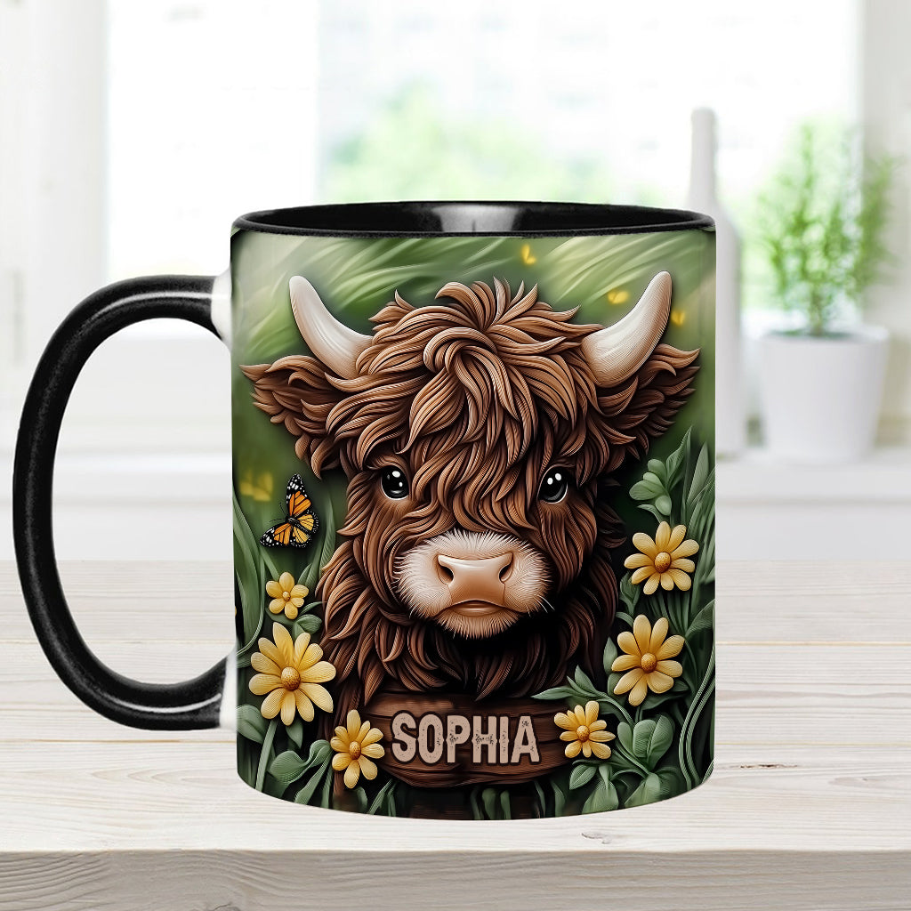 Mug personnalisé « Bébé vache des Highlands »