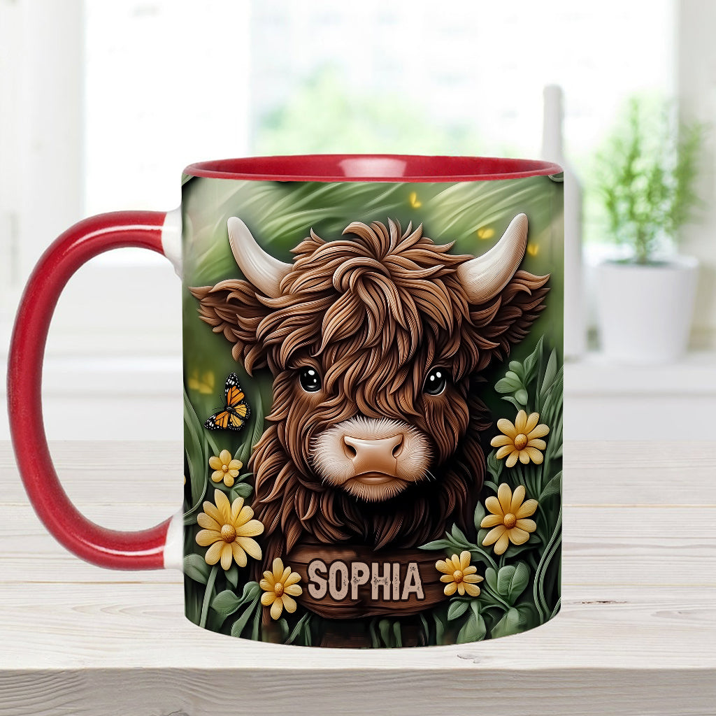 Mug personnalisé « Bébé vache des Highlands »