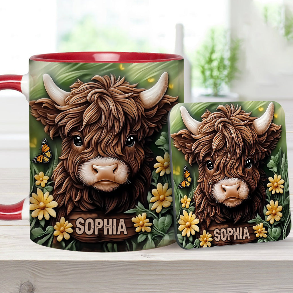 Mug personnalisé « Bébé vache des Highlands »