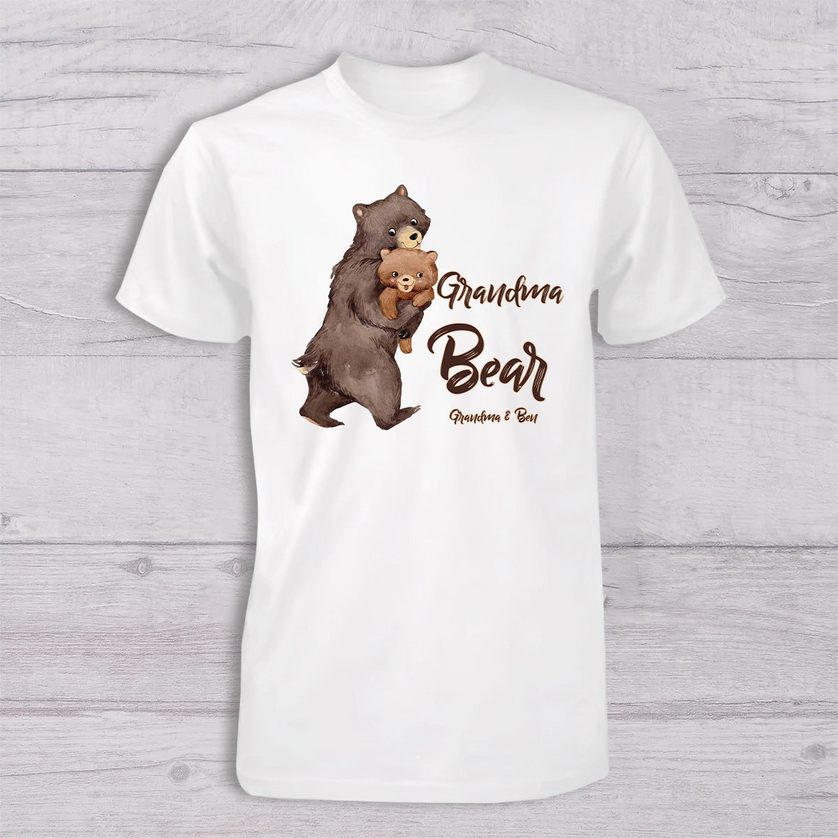 Papa Bear Baby Bear - Personalized Father T-shirt And Baby Onesie