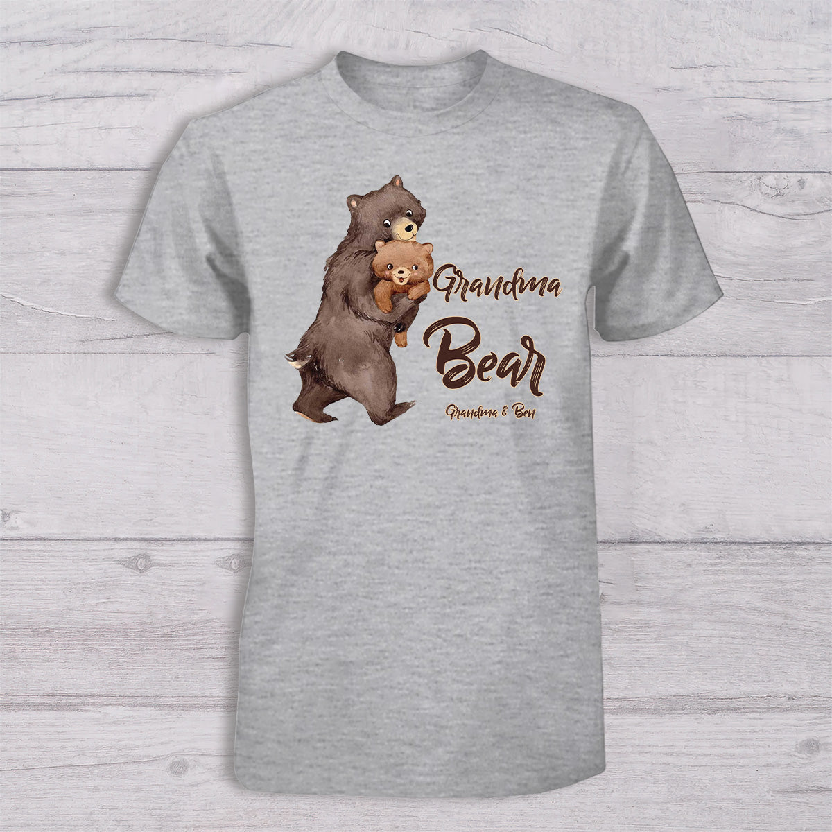 Papa Bear Baby Bear - Personalized Father T-shirt And Baby Onesie
