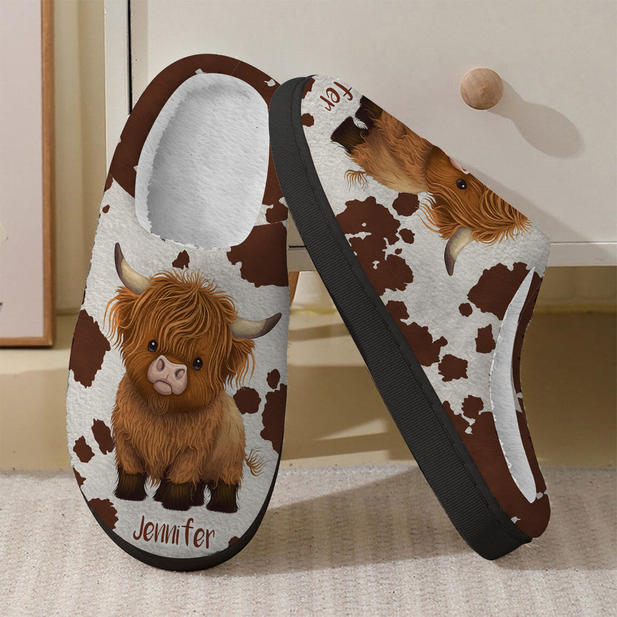 Love Highland Cows - Personalized Slippers