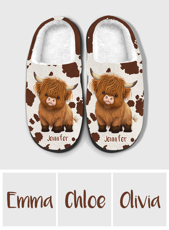 Love Highland Cows - Personalized Slippers