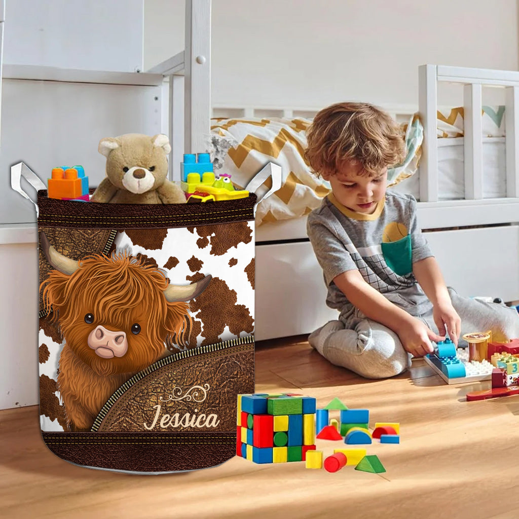 Love Highland Cows - Personalized Storage Basket