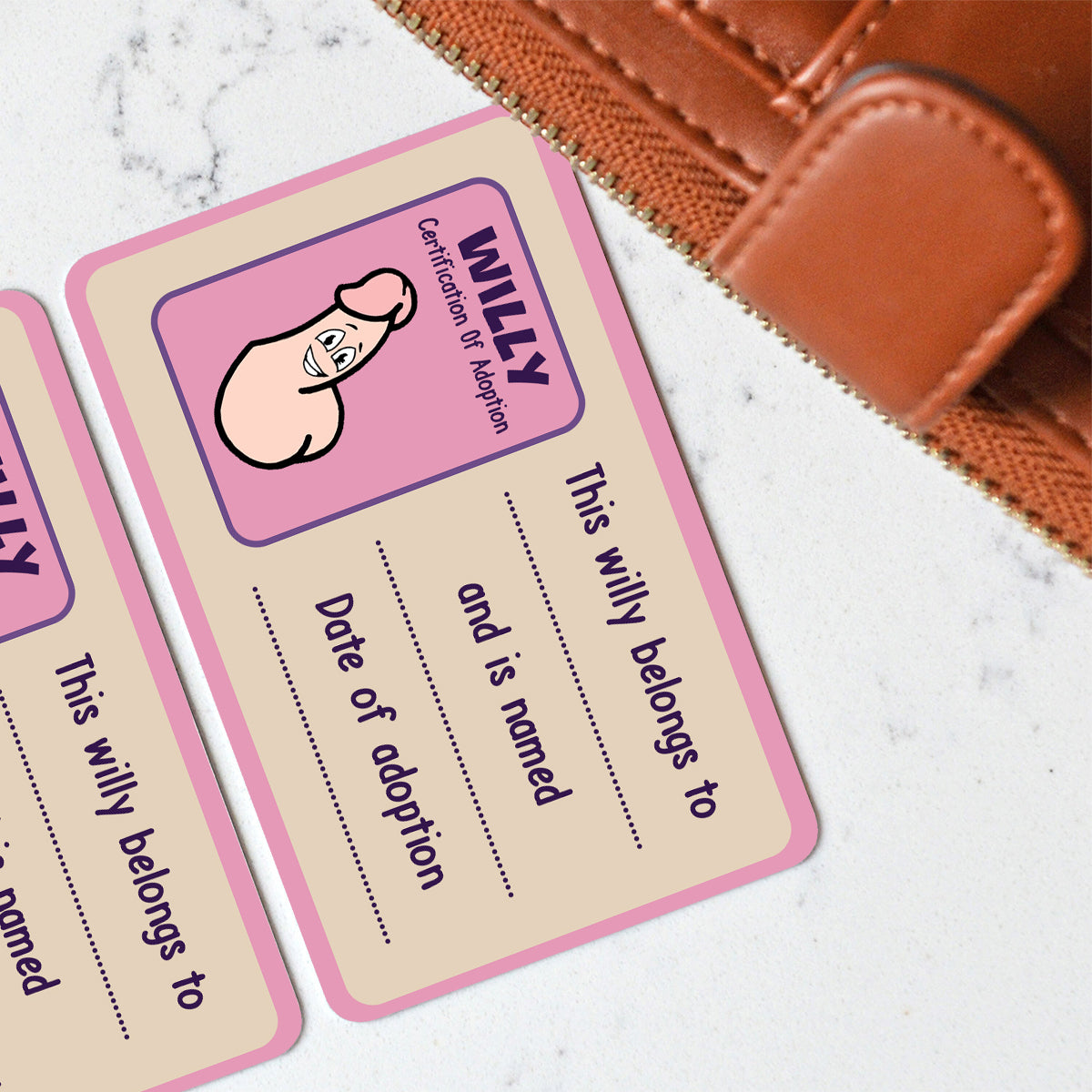 Willy Certification Of Adoption - Personalized Couple Wallet Insert Card