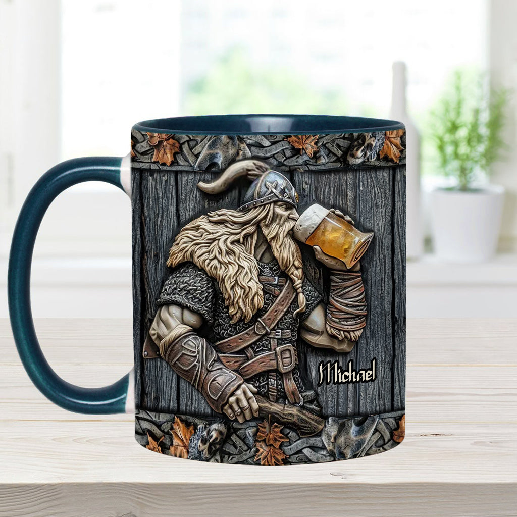 Wikinger-Bierbecher mit personalisiertem Wikinger-Motiv
