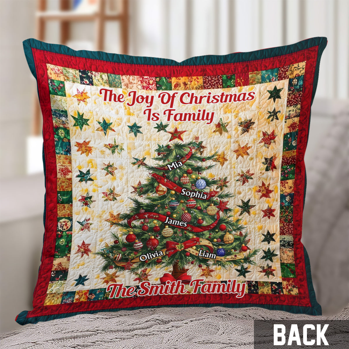 It's The Most Wonderful Time Of The Year - Personalized Family Throw Pillow