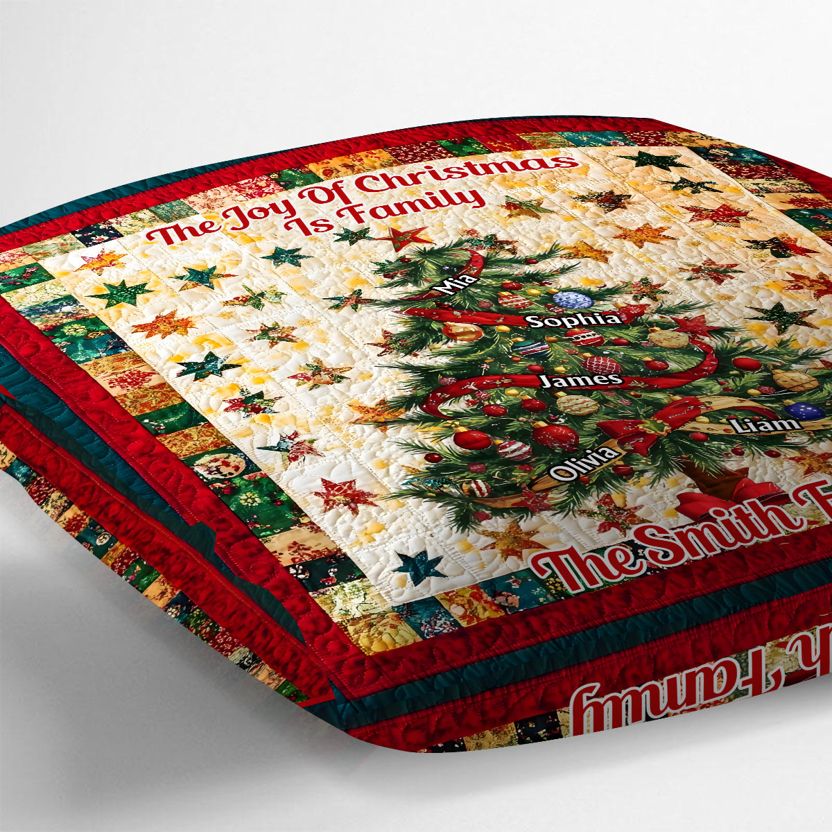 It's The Most Wonderful Time Of The Year - Personalized Family Throw Pillow