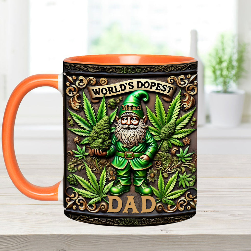 World's Dopest Dad - Personalized Weed Accent Mug